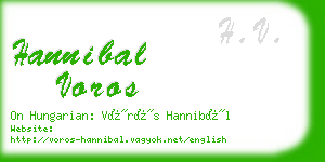hannibal voros business card